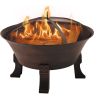 Outdoor 26-inch Diameter Bronze Wood Burning Fire Pit