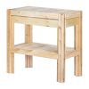 2 Tier Adjustable Cedar Wood Garden Storage Shelves - Made In USA