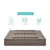 Sturdy Cedar Wood Kids Outdoor Sandbox with Benches in Grey Finish