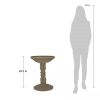 Outdoor Fiberglass Bird Bath in Gray Aged Granite Stone Finish