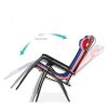 USA American Flag Zero Gravity Reclining Patio Lounge Chair with Canopy