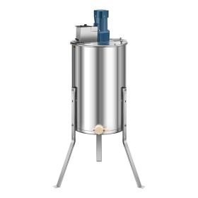 VEVOR Electric Honey Extractor, 3 Frame Honey Spinner with Transparent Lid, 140W Stainless Steel Honeycomb Drum Spinner, Height Adjustable