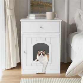 Wooden Pet House (Option: White)
