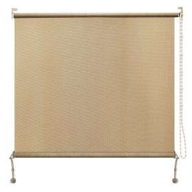 Prohibited From Sale On Amazon 6'X8' Mocha HDPE Spliced Roller Shutter (Option: Sesame-7x8 ft)
